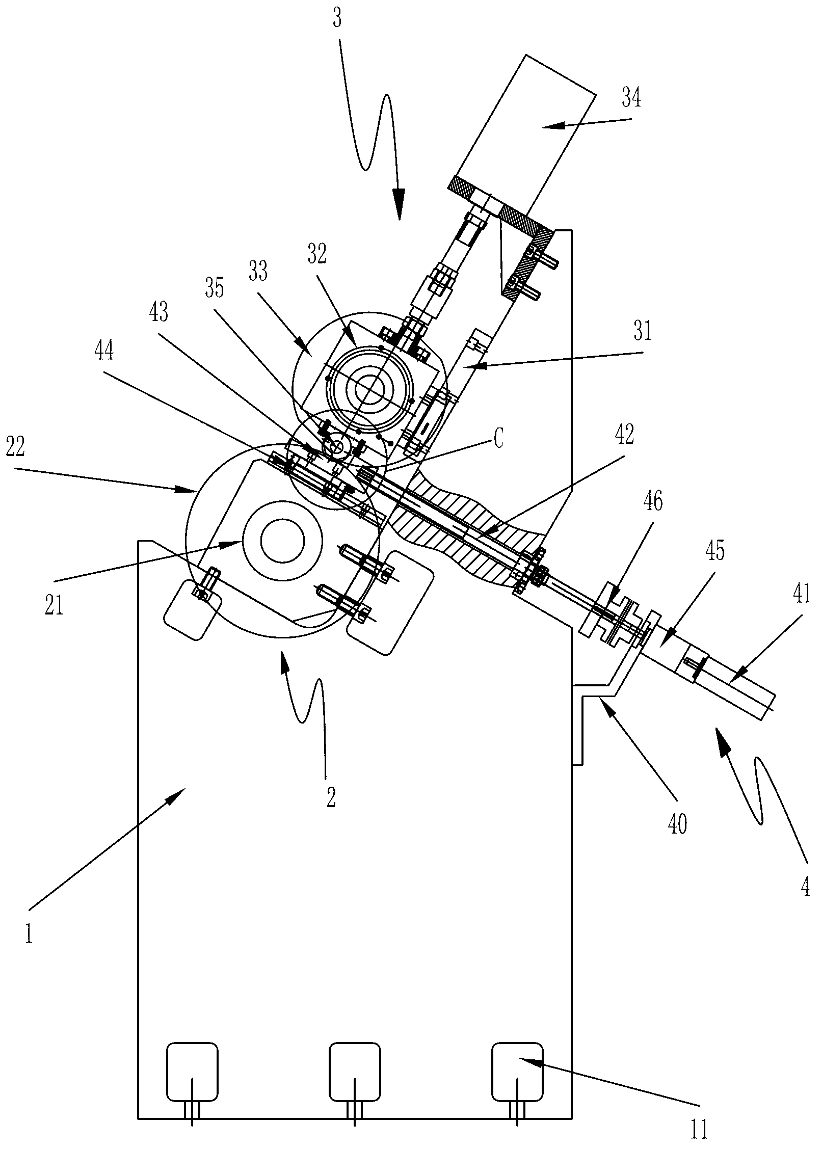 Comma scraper coating machine capable of automatically adjusting interval