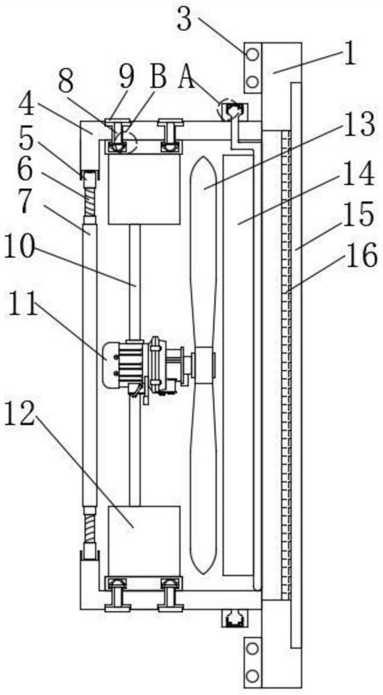 A radiator structure for engineering equipment that is convenient for assembly and cutting and replacement of cooling fluid