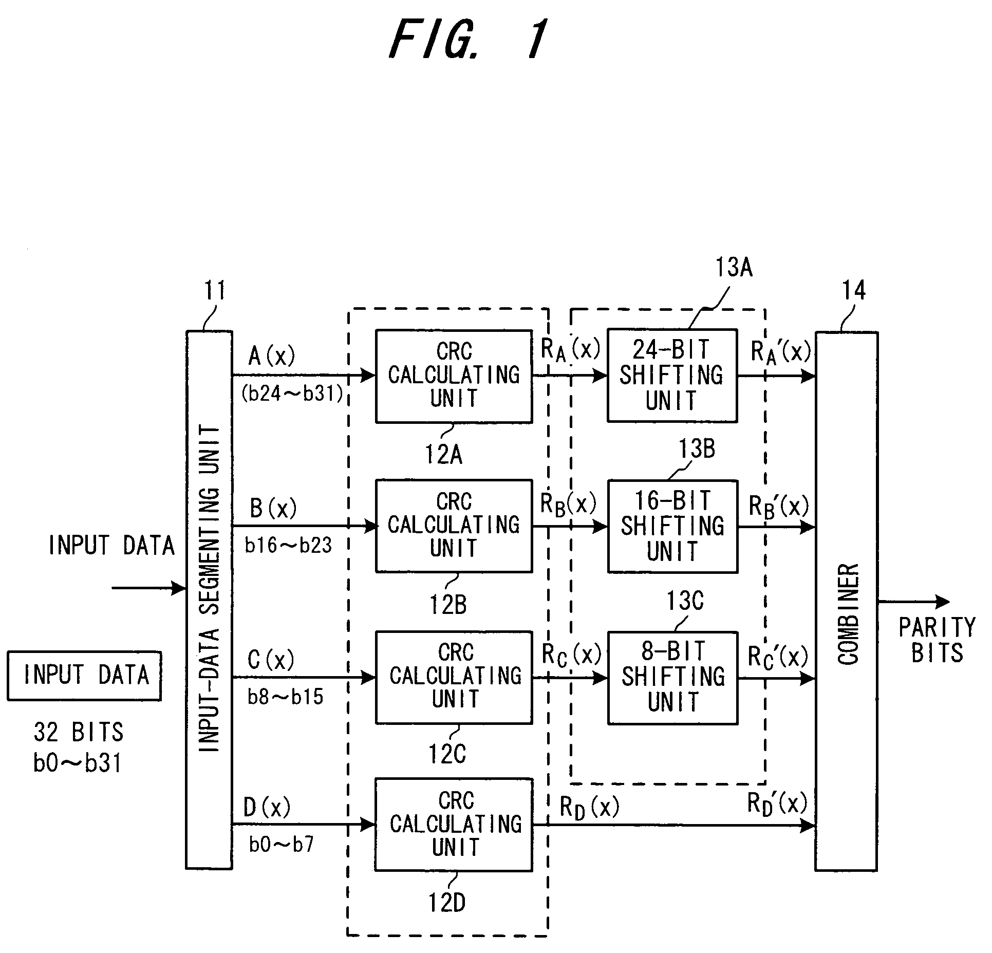 Error-detecting encoding and decoding apparatus and dividing apparatus