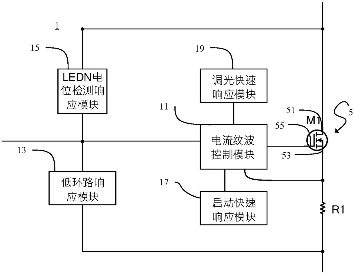 LED current ripple cancellation circuit suitable for ultra-low TRIAC dimming depth