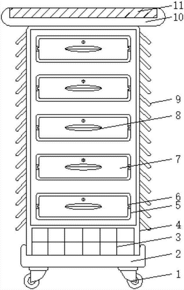 Pulling type electrical control cabinet