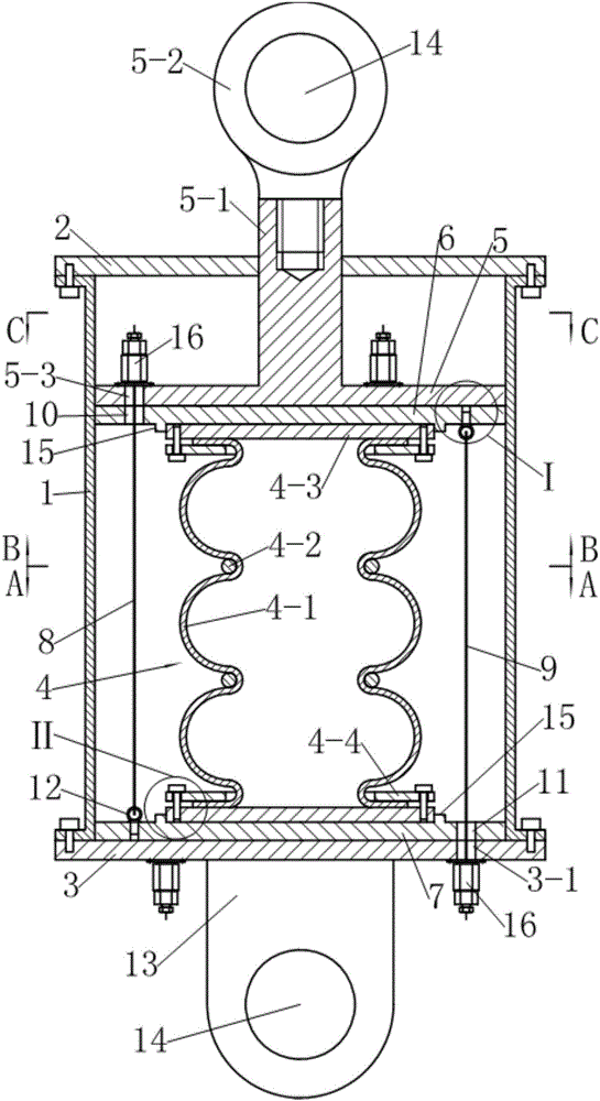 Rubber-air-spring damper capable of adjusting early rigidity