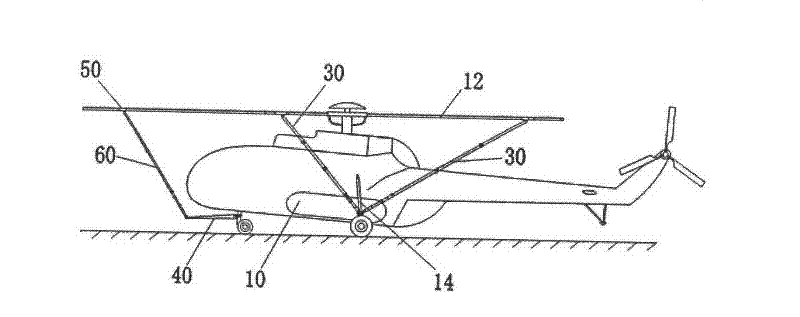 Anti-typhoon fixing device for helicopter