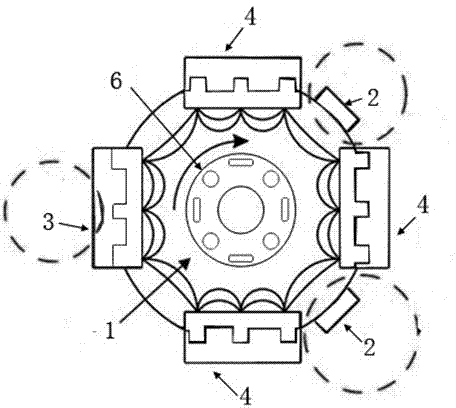 High-power pulse plasma reinforced composite magnetron sputtering deposition device and application method thereof