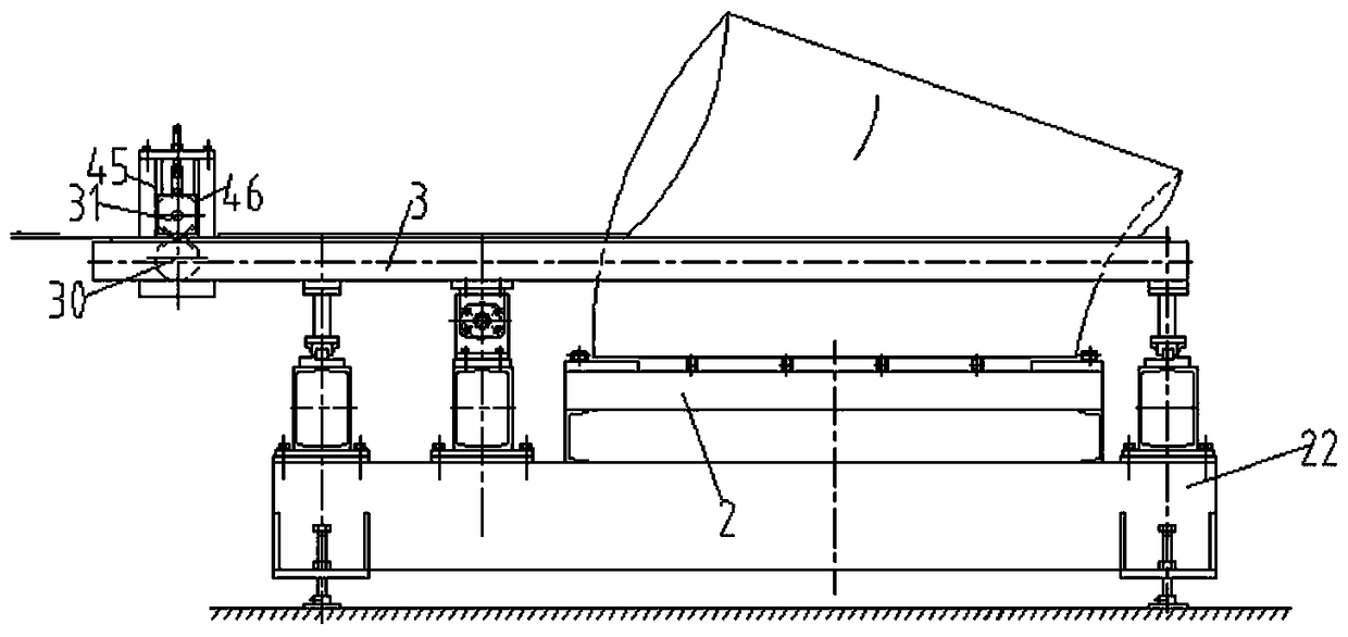 A method and device for synchronous feeding and feeding of a whole roll of thin plate coil barrel