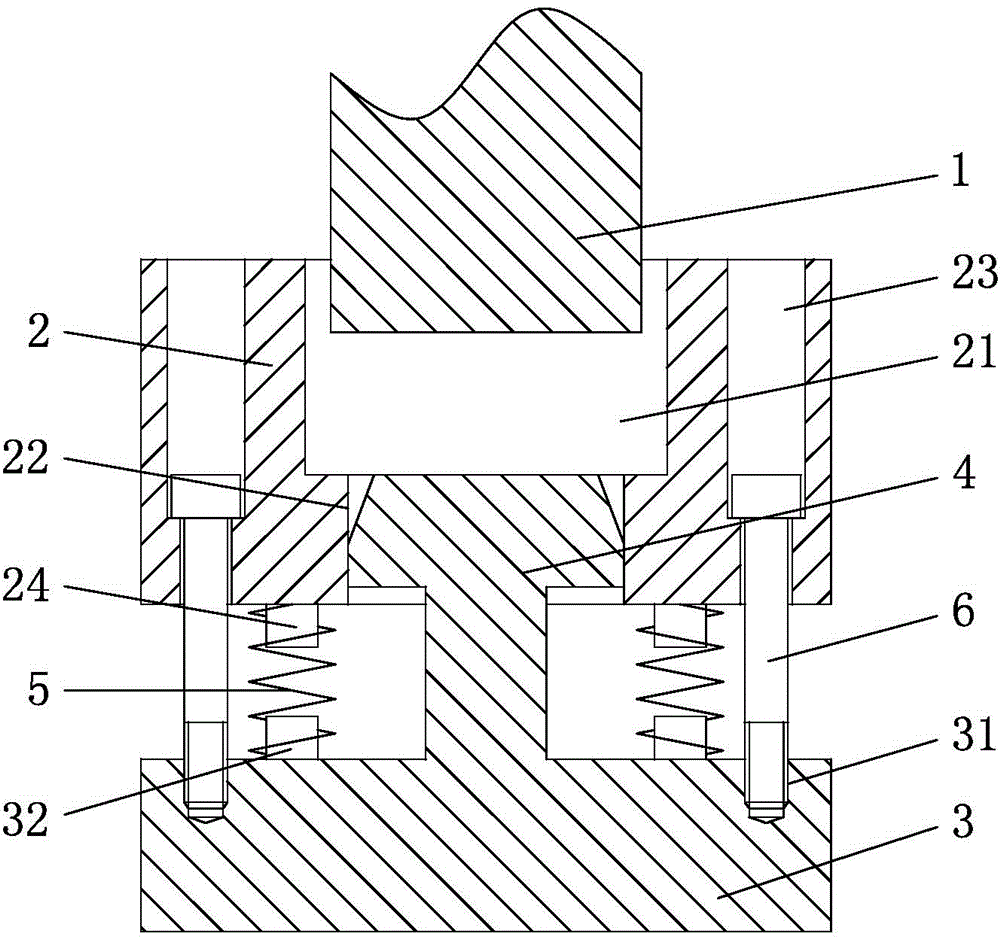 Pressing die for refractory bricks