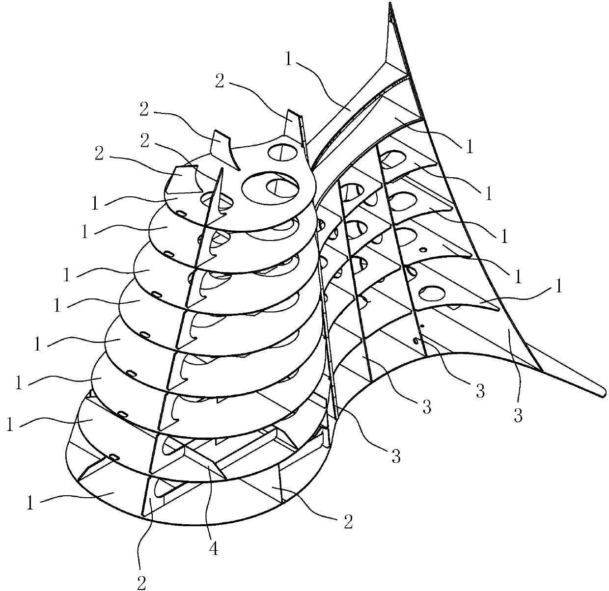 Stern part segment constructing method