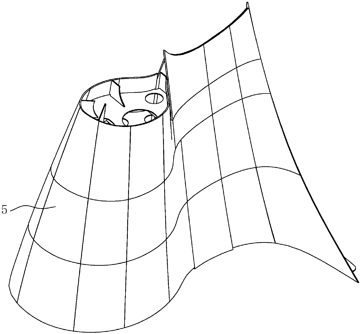 Stern part segment constructing method