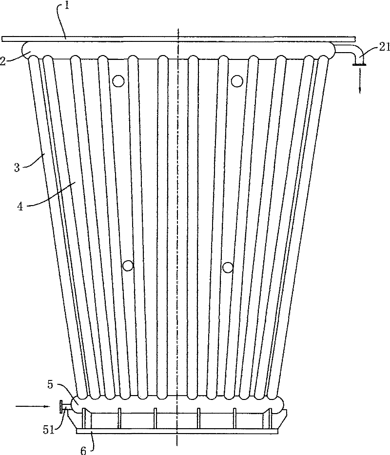 Cooling water jacket of petroleum coke can-type calcine furnace