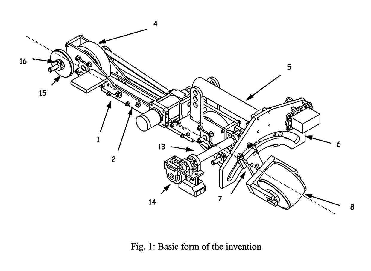 One-dimensional climbing vehicle with resilient guide mechanism