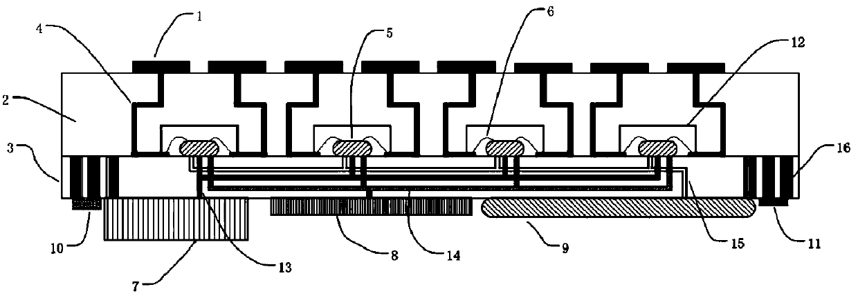 High-density integrated tile-type active phased array antenna architecture