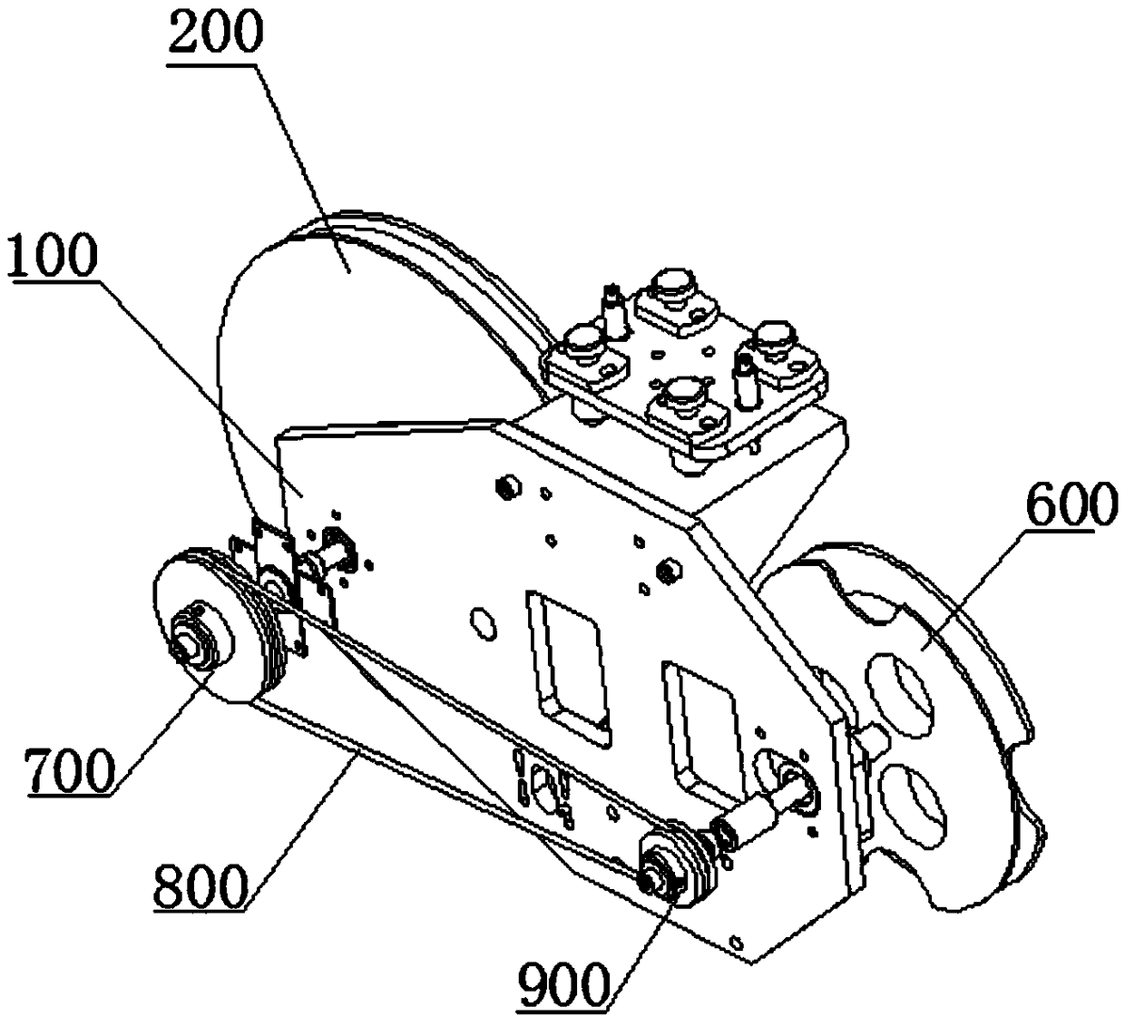 Double faced adhesive tape attaching mechanism and double faced adhesive tape attaching equipment