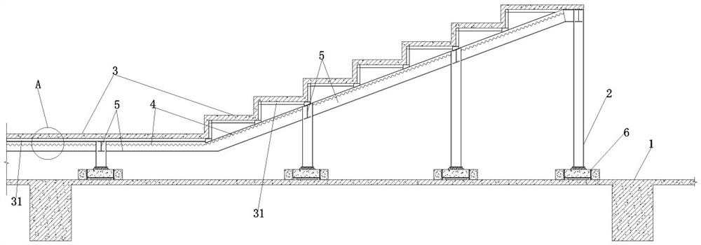 Additional sound insulation surface layer system for floor slabs and construction method of additional sound insulation surface layer system