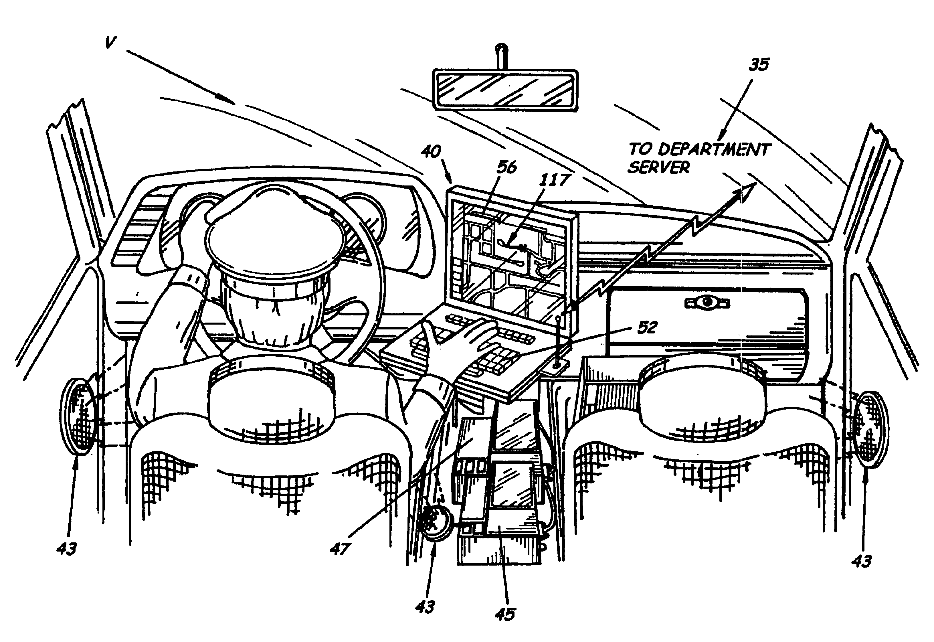 Apparatus for communicating with law enforcement during vehicle travel and associated methods