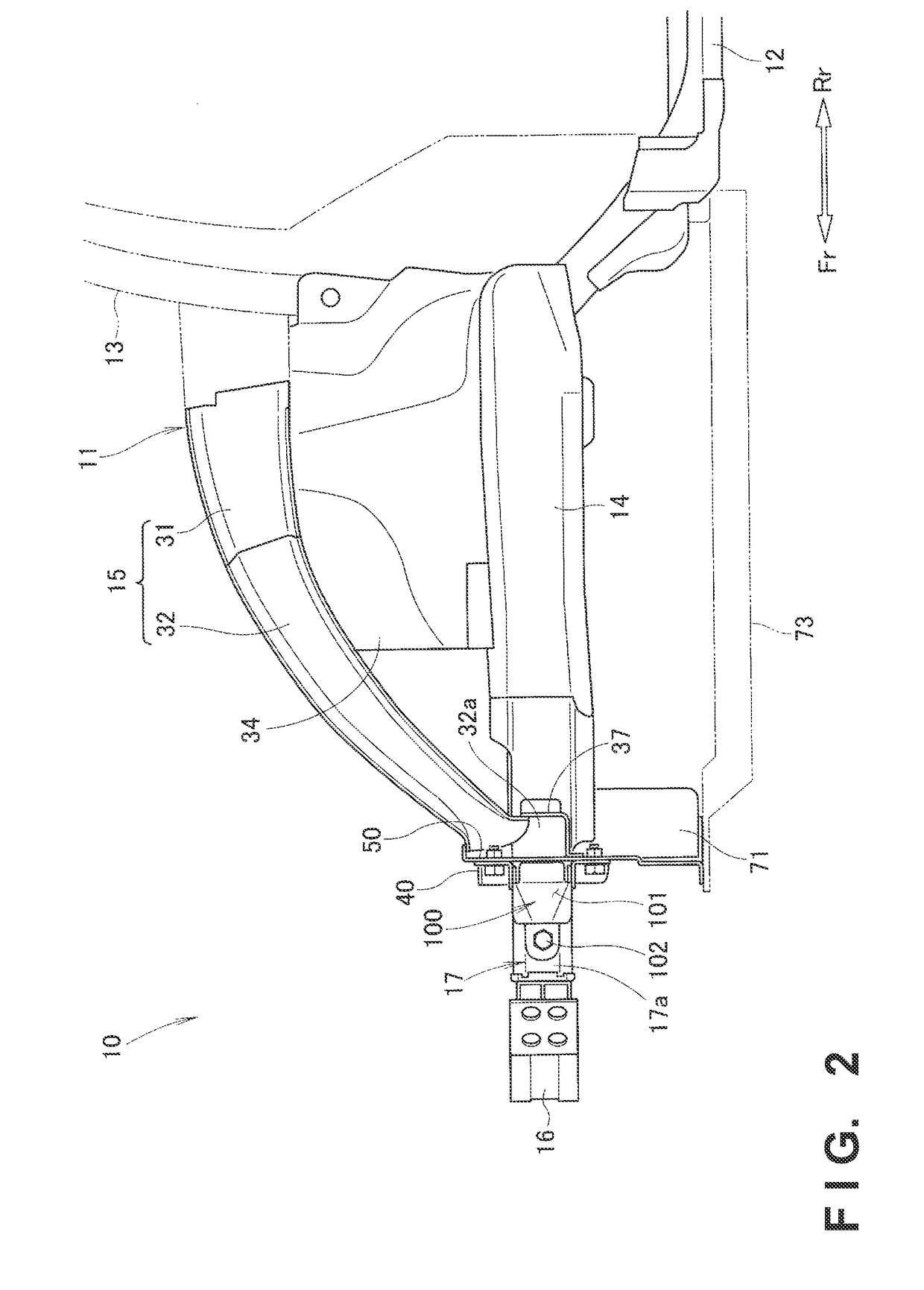 Vehicle body front structure