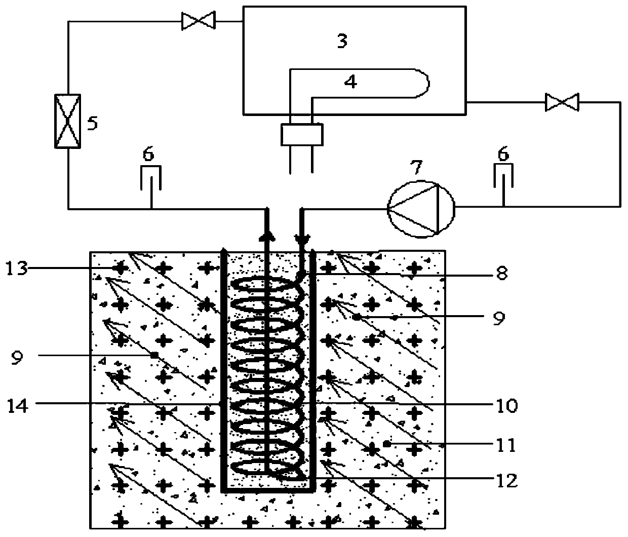 Heat transfer calculation method and verification system of pile-buried pipe heat exchanger under groundwater seepage environment