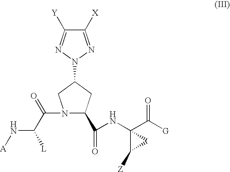 Triazolyl acyclic hepatitis c serine protease inhibitors