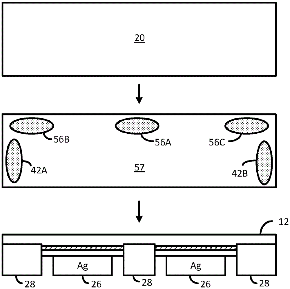 Led with scattering features in substrate