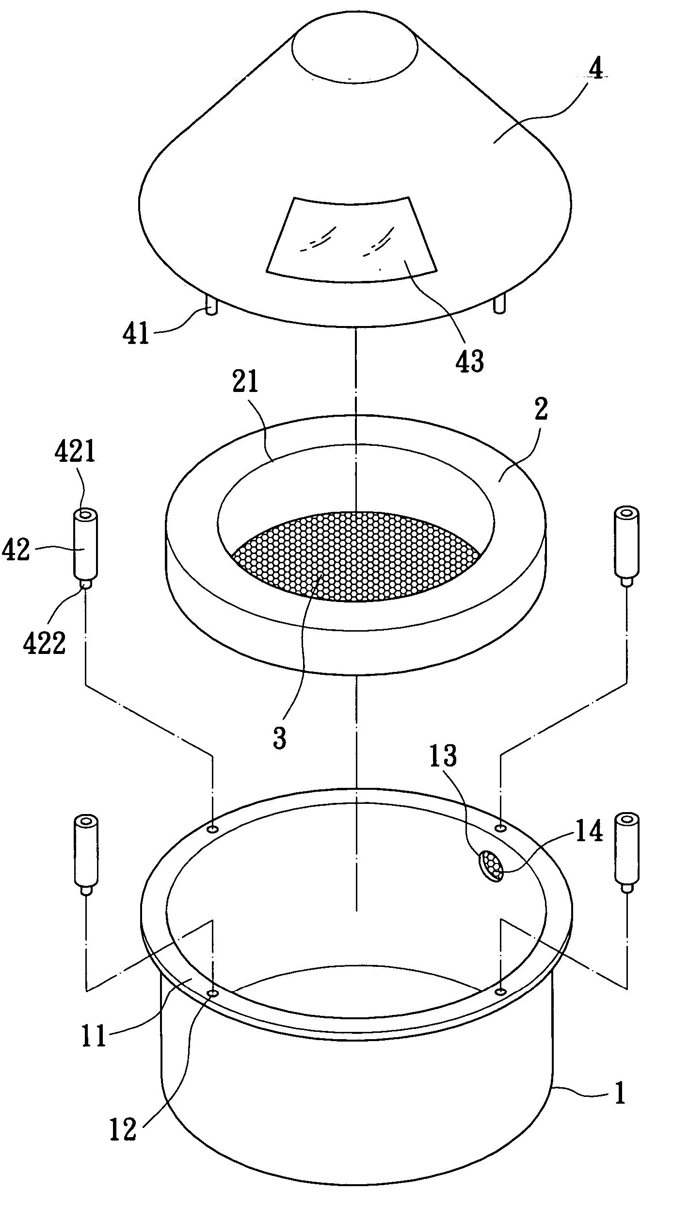 Structure of mosquito trapper