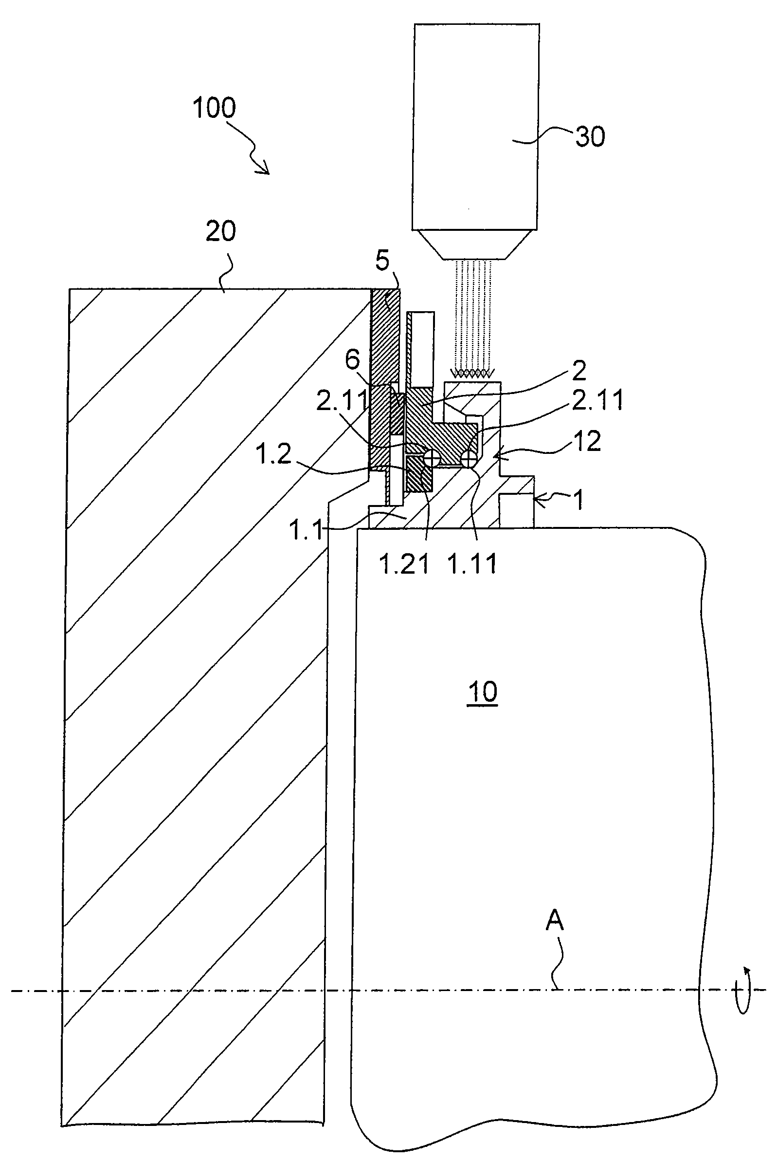 Angle-measurement system and method for production of an angle-measurement system