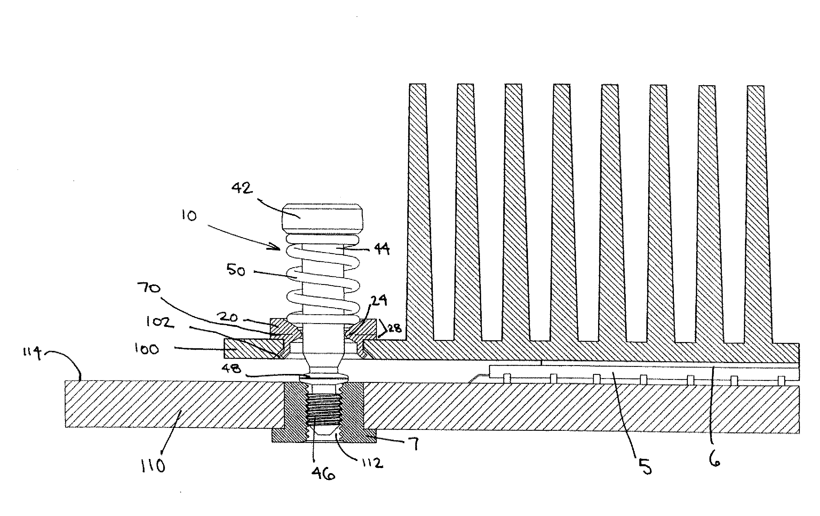 Floating captive screw