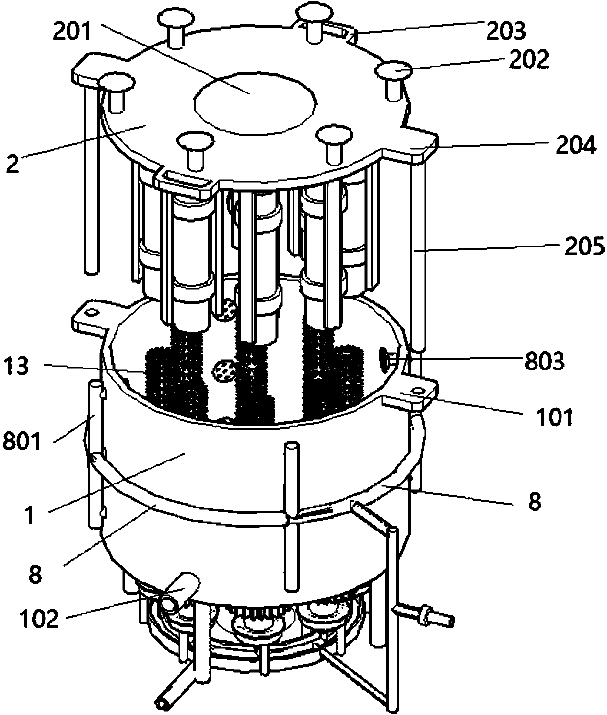 Disk type test tube cleaning equipment