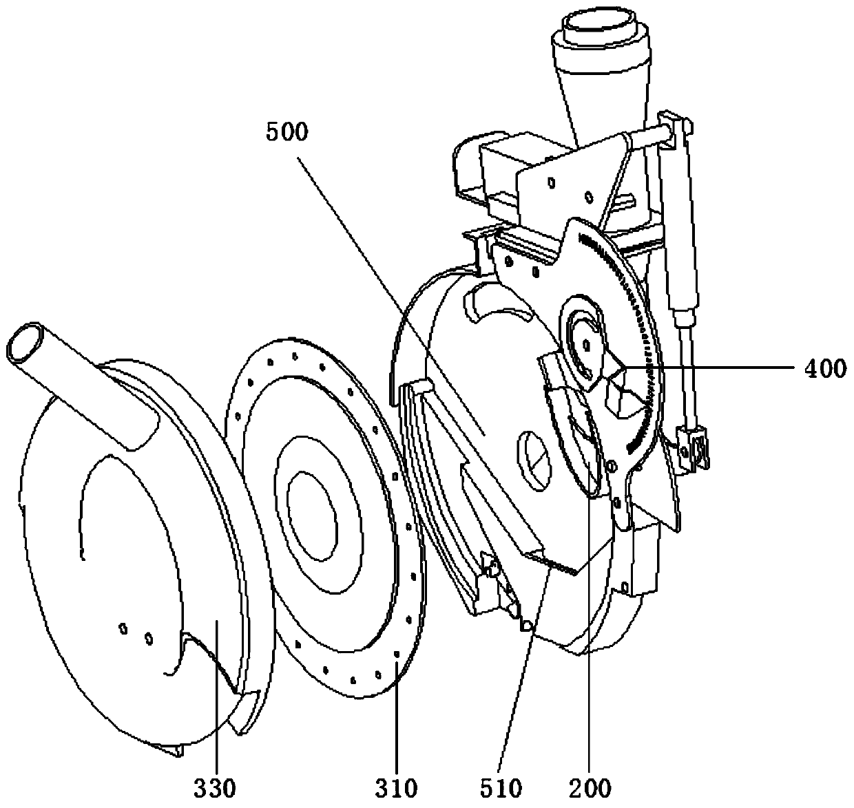 Small grain seed plot breeding precision sowing and arranging device and seed arranging method