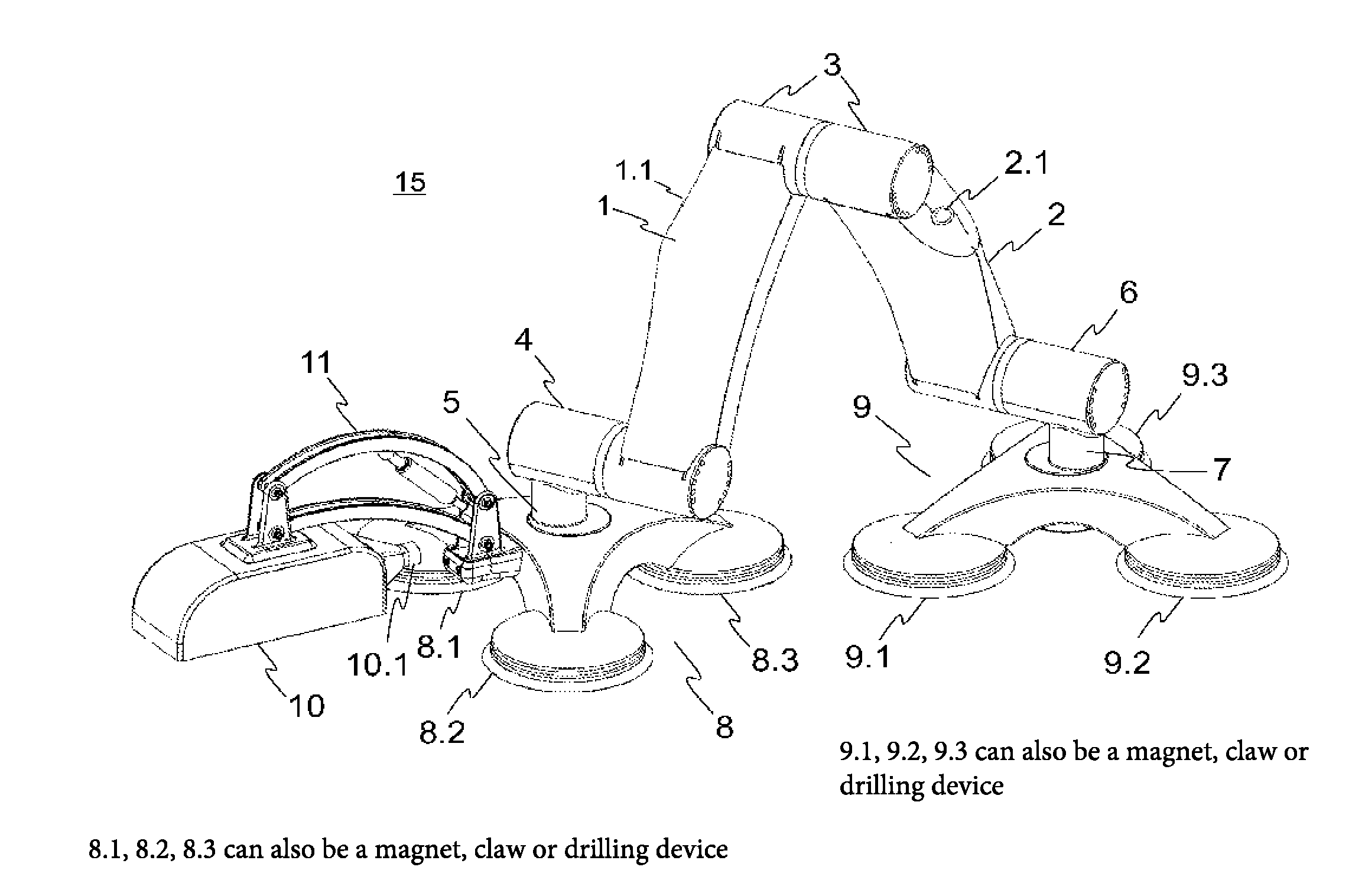 Mobile climbing robot and service system having a climbing robot