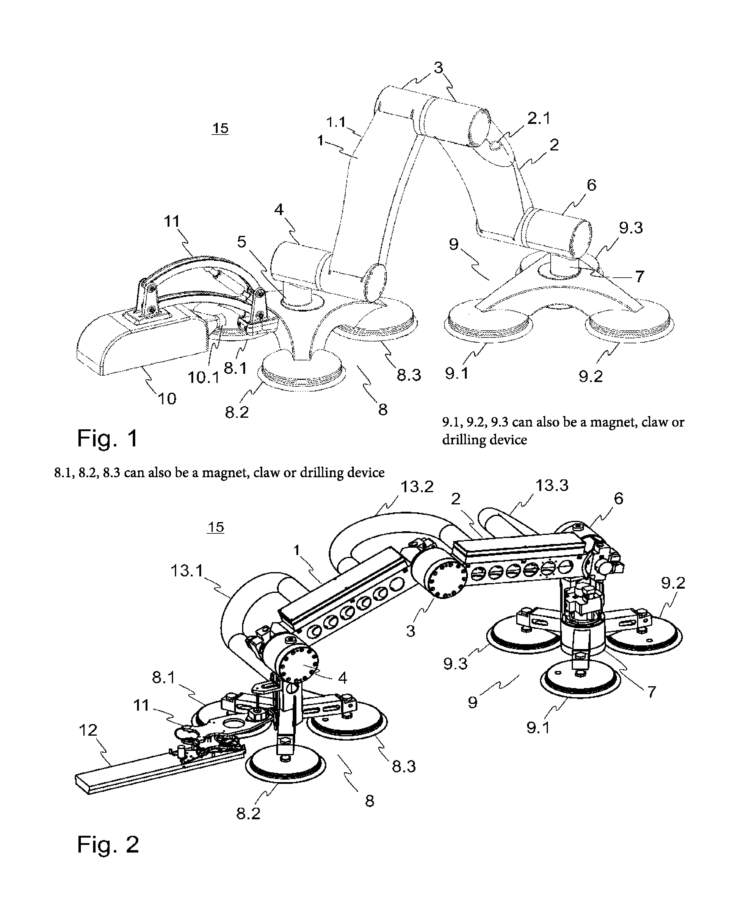 Mobile climbing robot and service system having a climbing robot