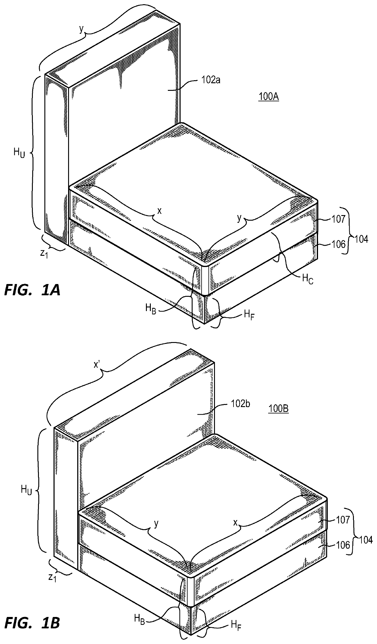 Reconfigurable modular furniture assembly with overlapping geometry