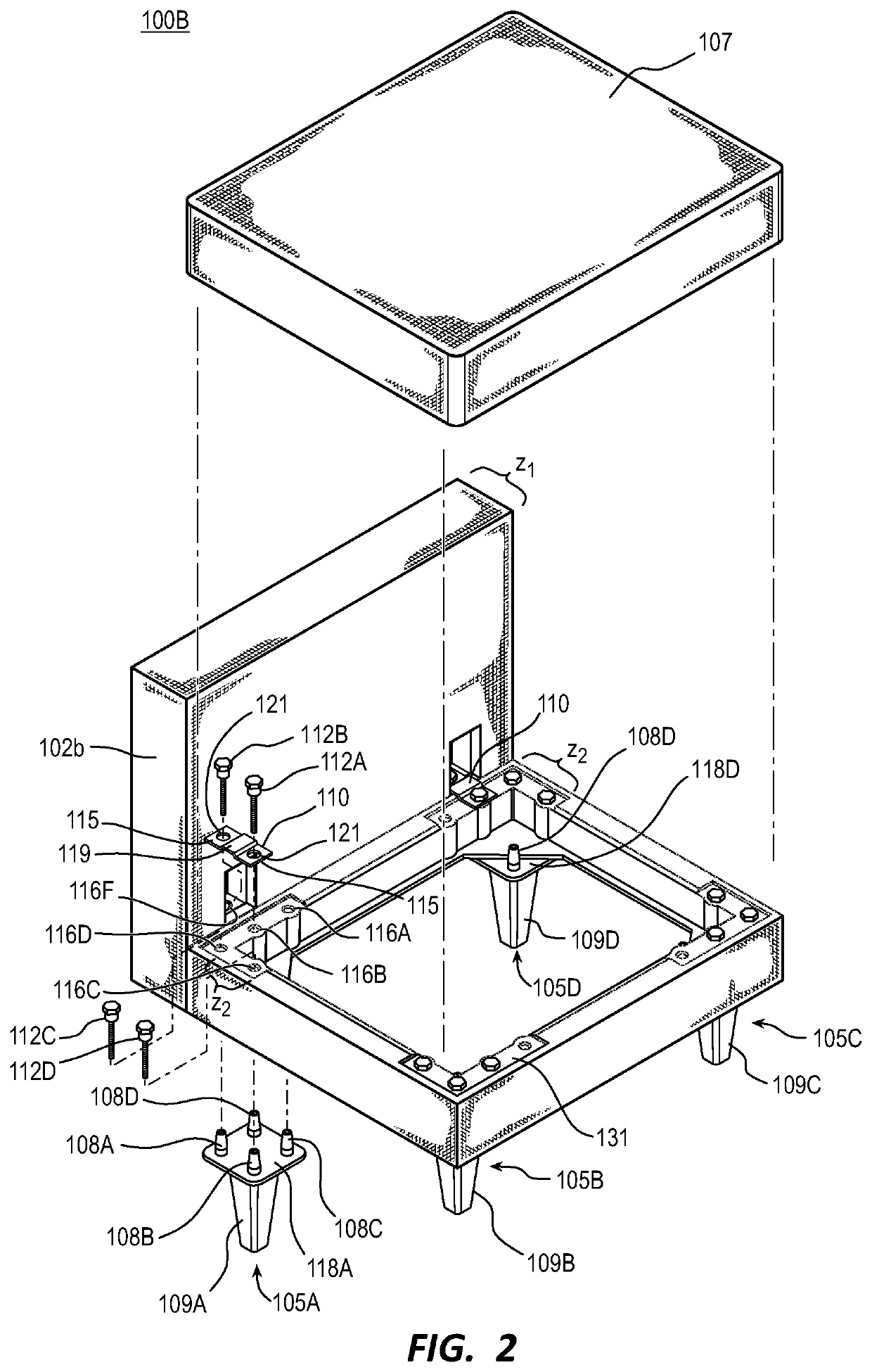 Reconfigurable modular furniture assembly with overlapping geometry