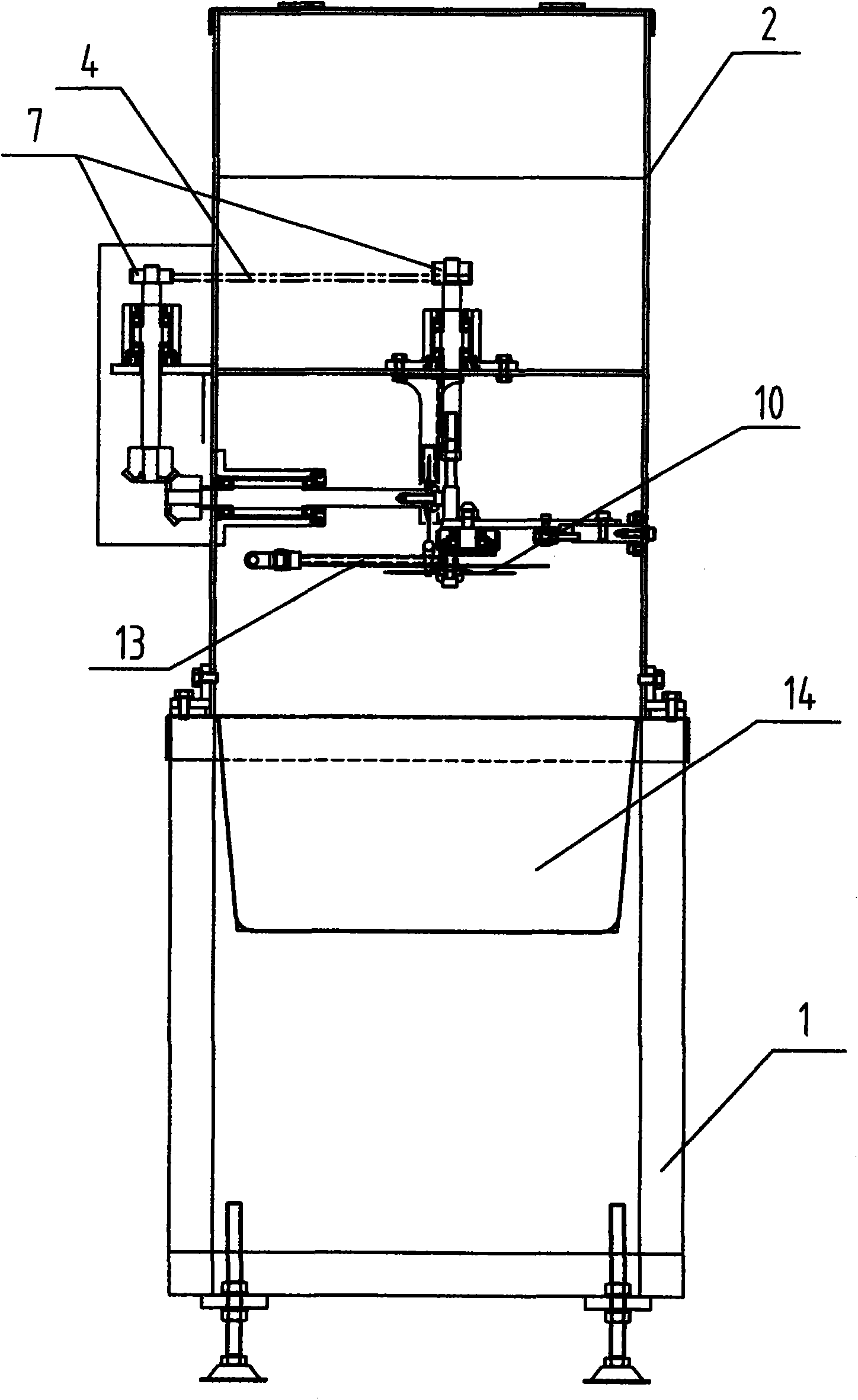 Automatic intestinal lavage machine for slaughtering animal