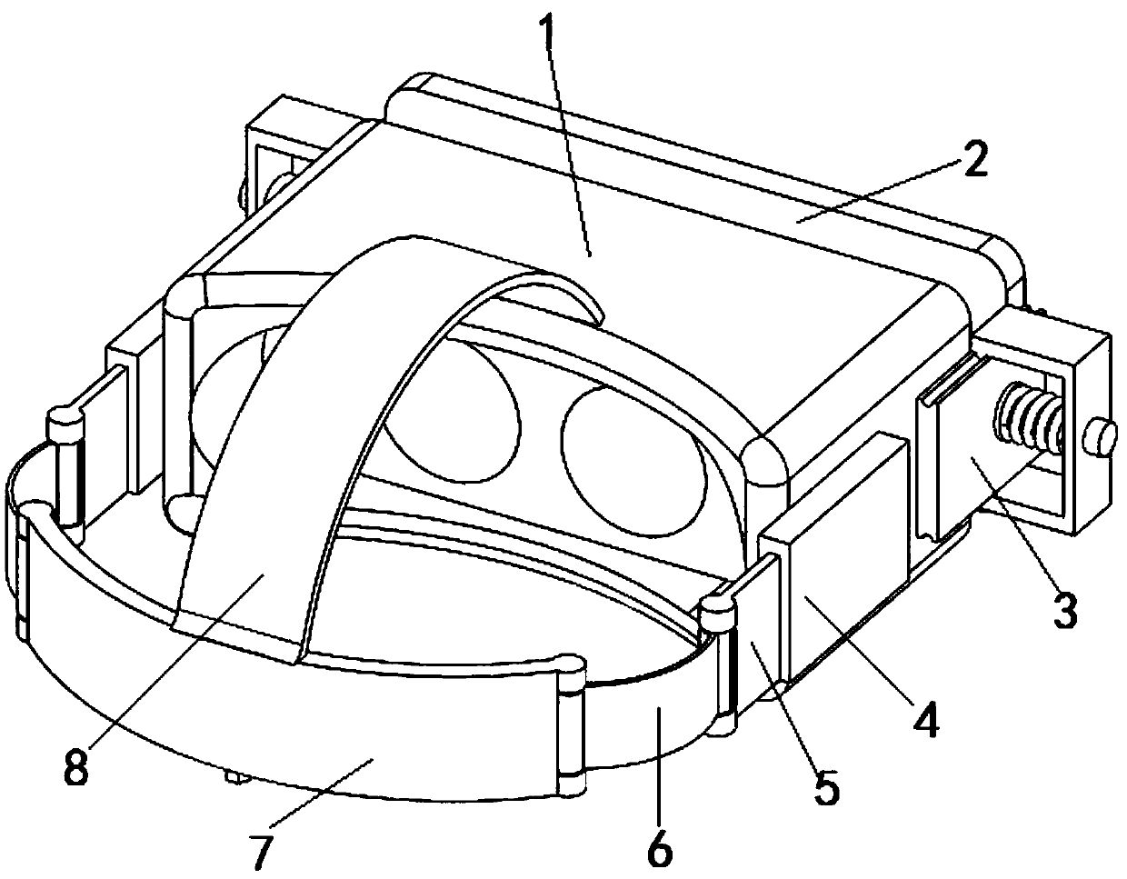 VR technology-based teaching experience device and experience system thereof