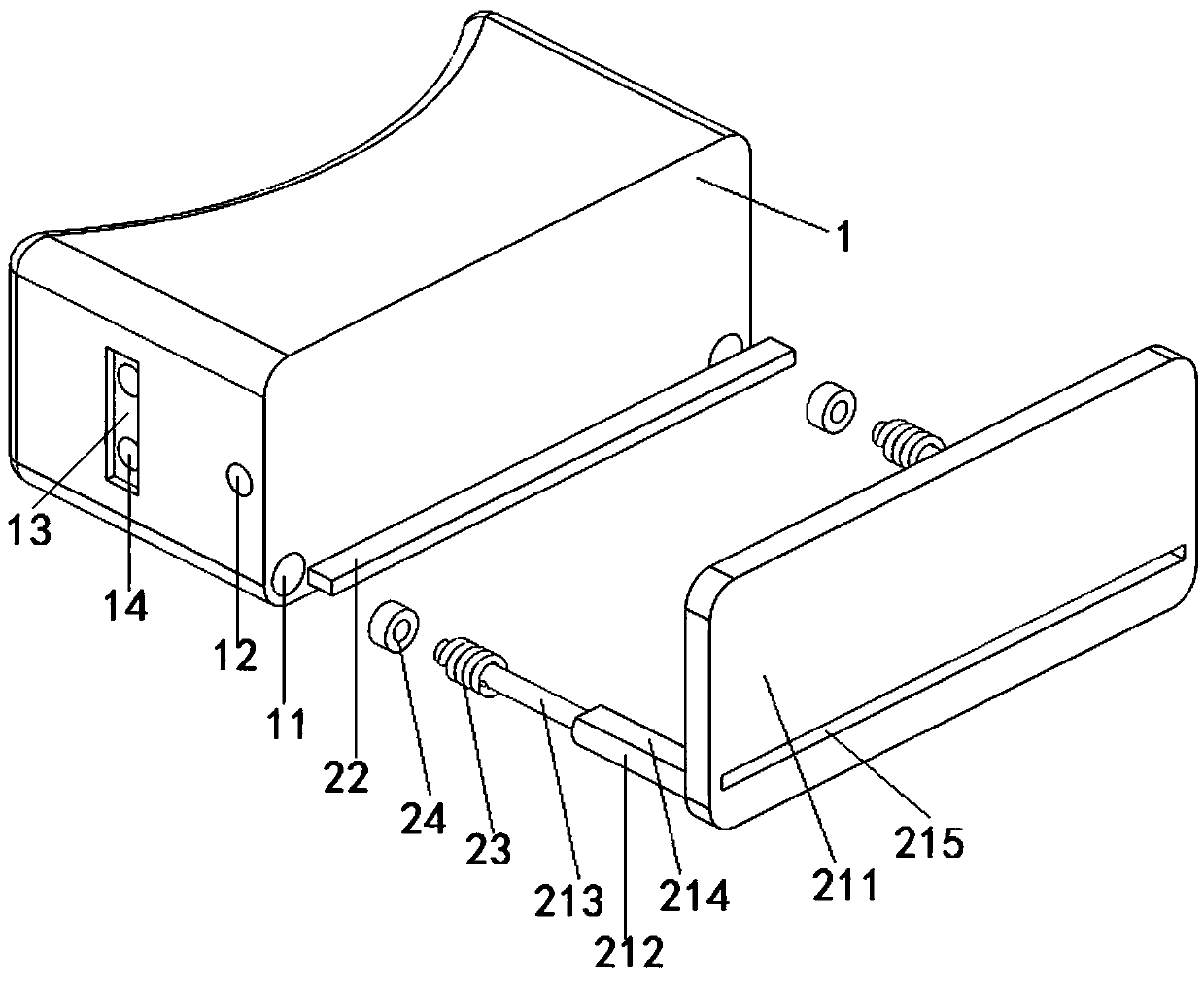 VR technology-based teaching experience device and experience system thereof