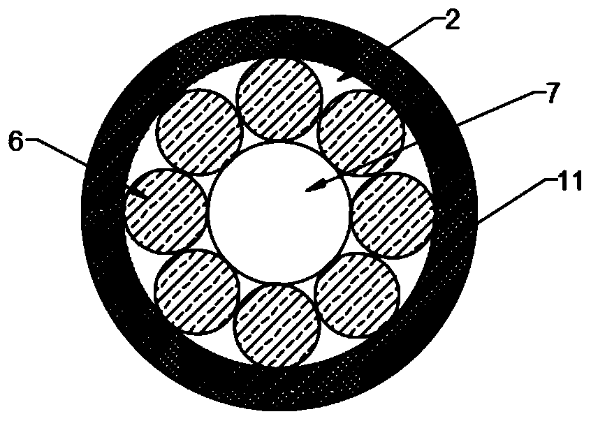 Surrounding rock crushed zone hollow grouting anchor rope hole sealing device and hole sealing method thereof