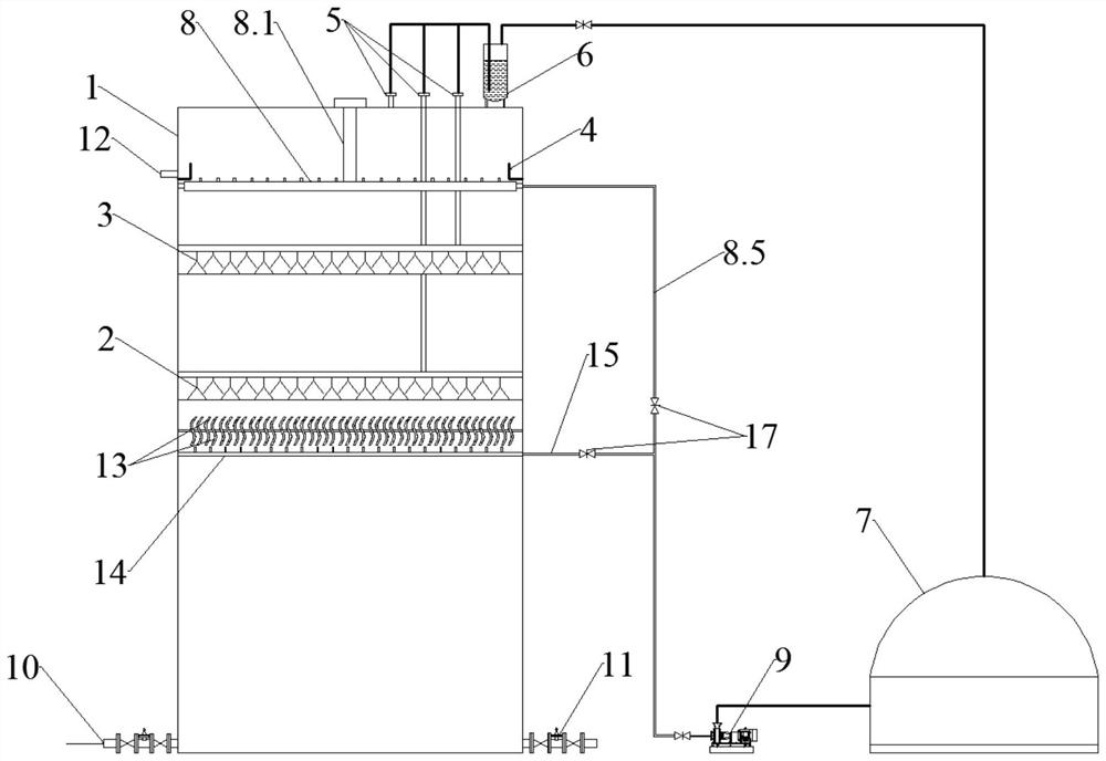 Sewage treatment anaerobic reactor with scum and crusting eliminating function