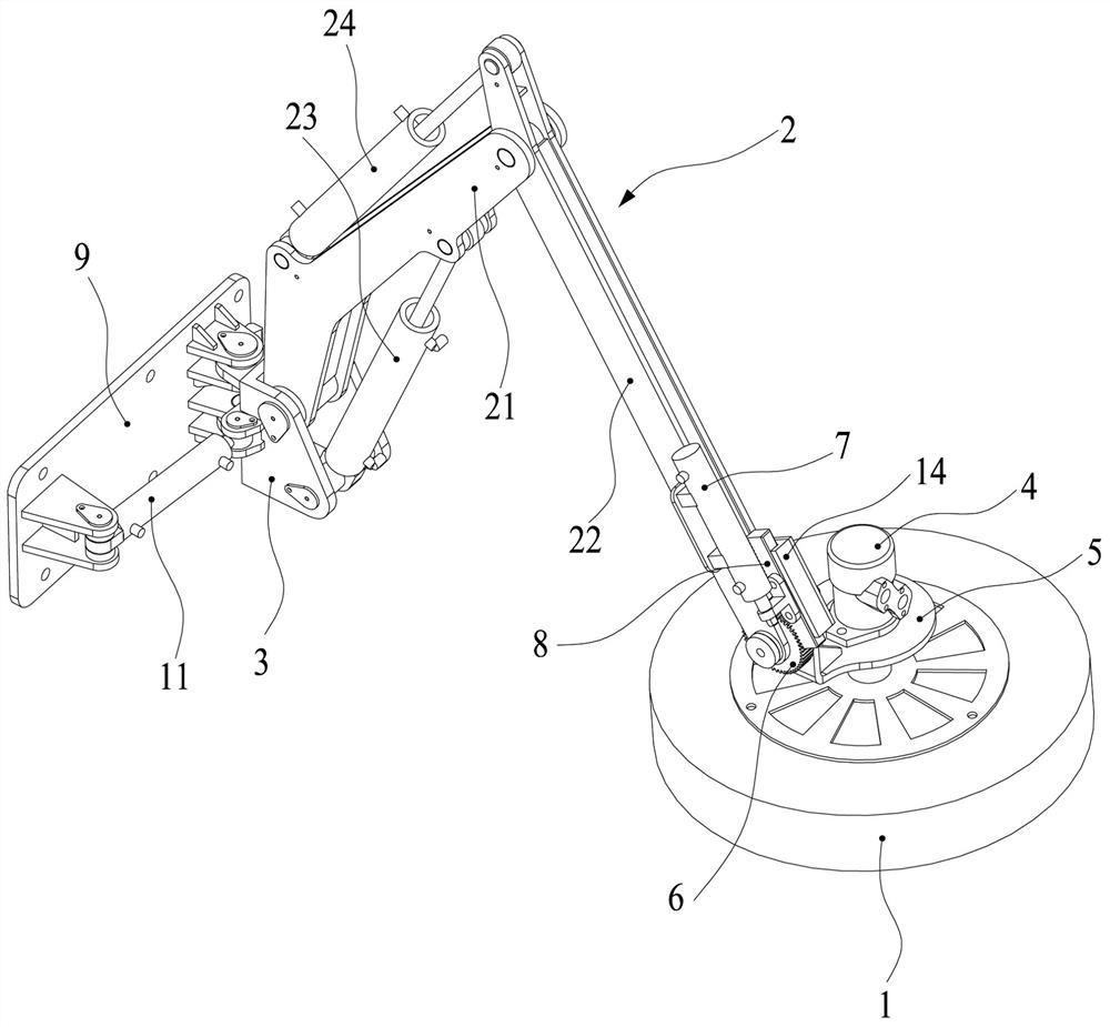 A multi-angle cleaning device