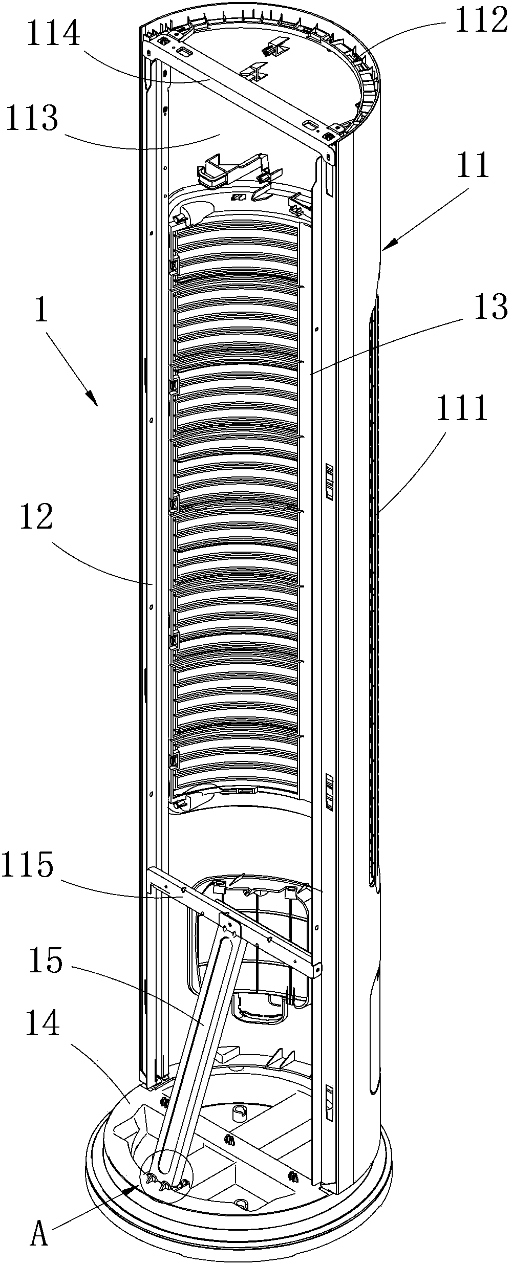 Anti-tipping floor type tank and air conditioner