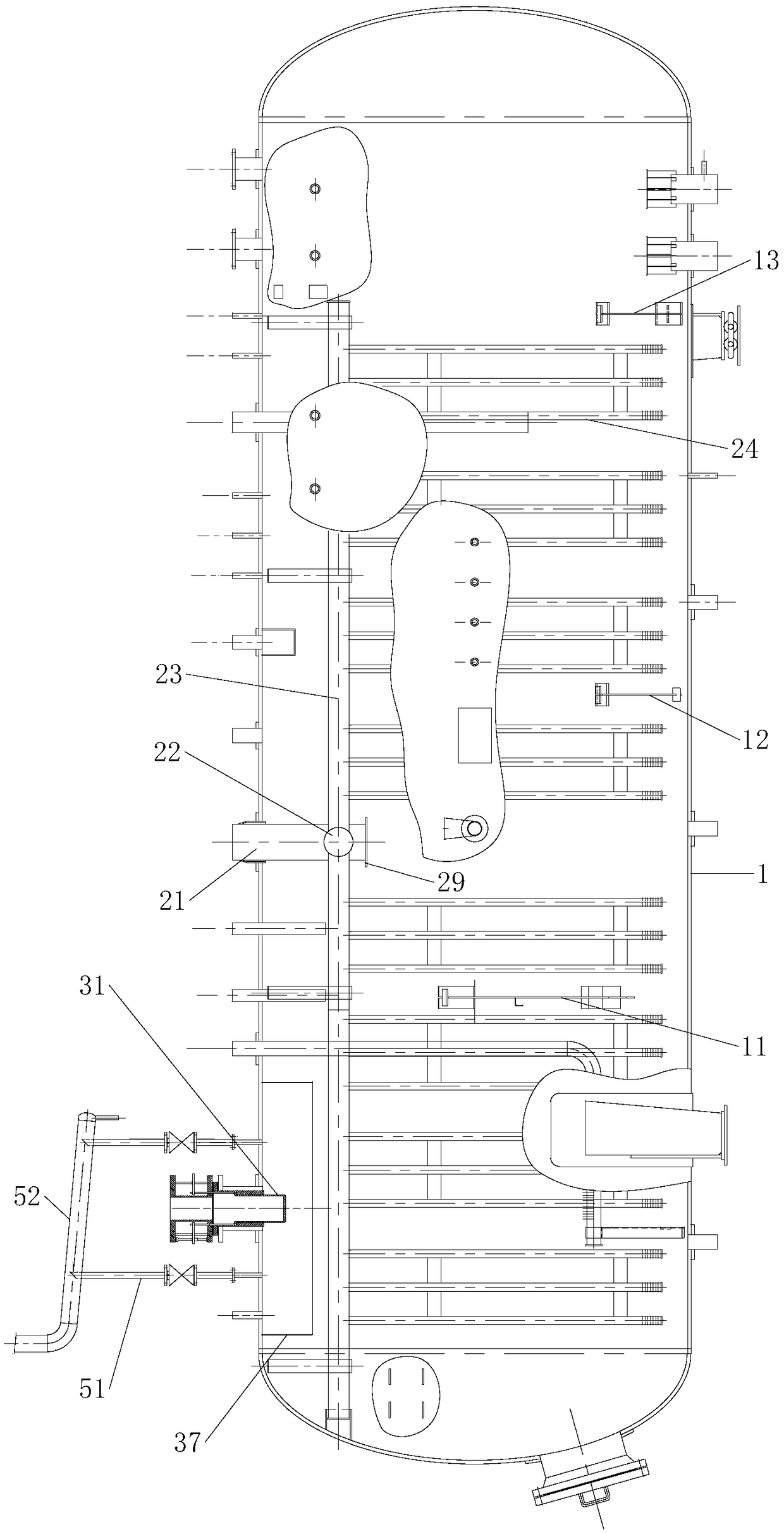 Built-in type deoxygenization machine