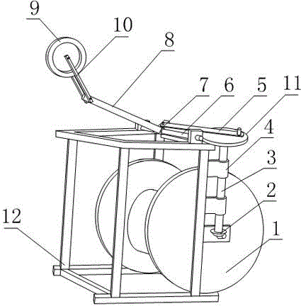 Take-up device enabling cable to be arranged uniformly