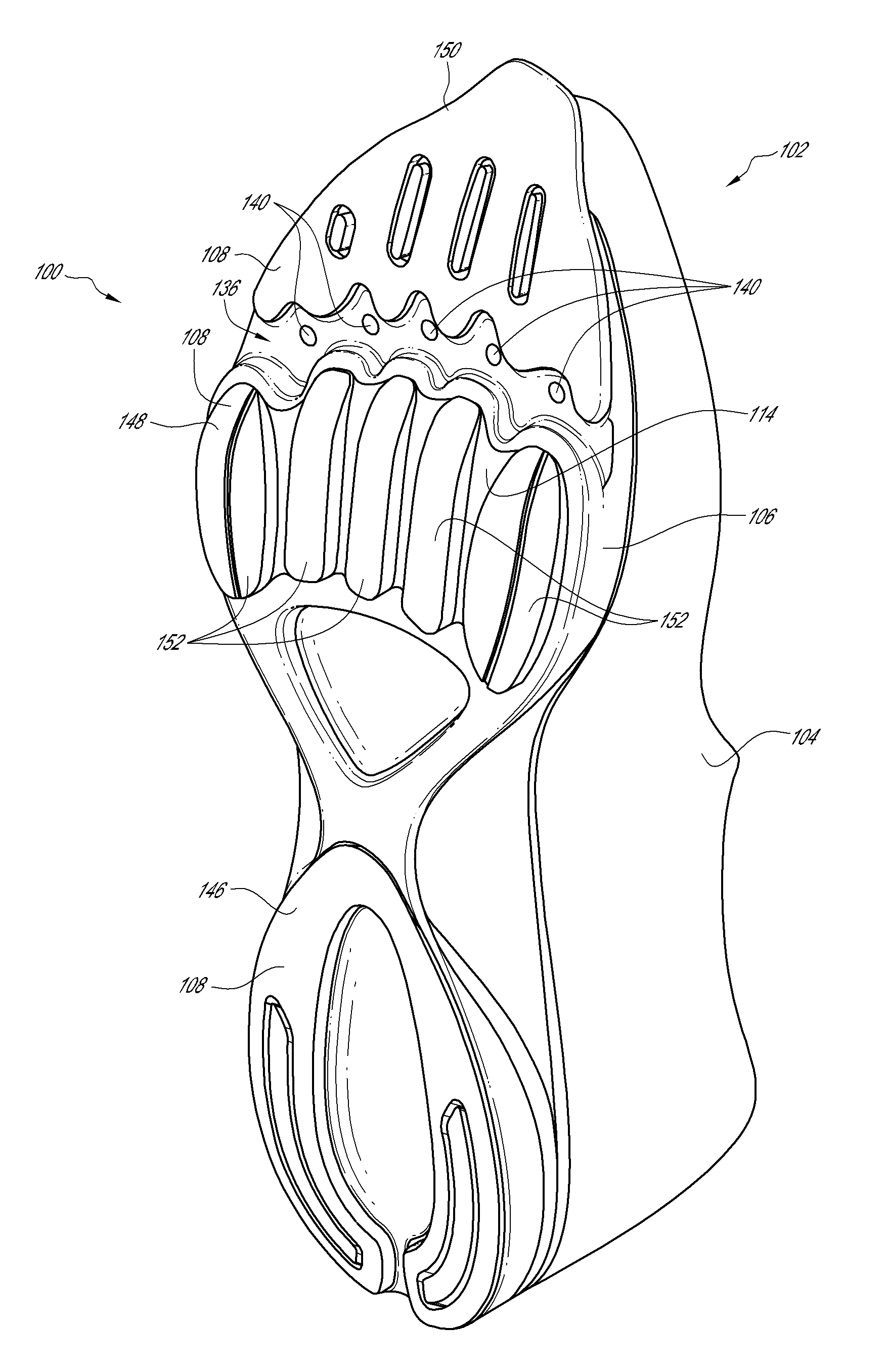 Shoe soles for shock absorption and energy return