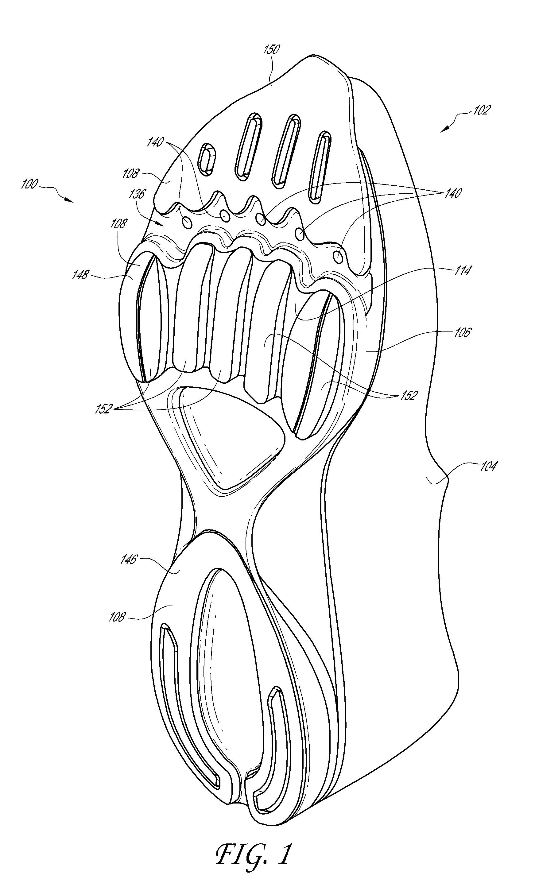 Shoe soles for shock absorption and energy return