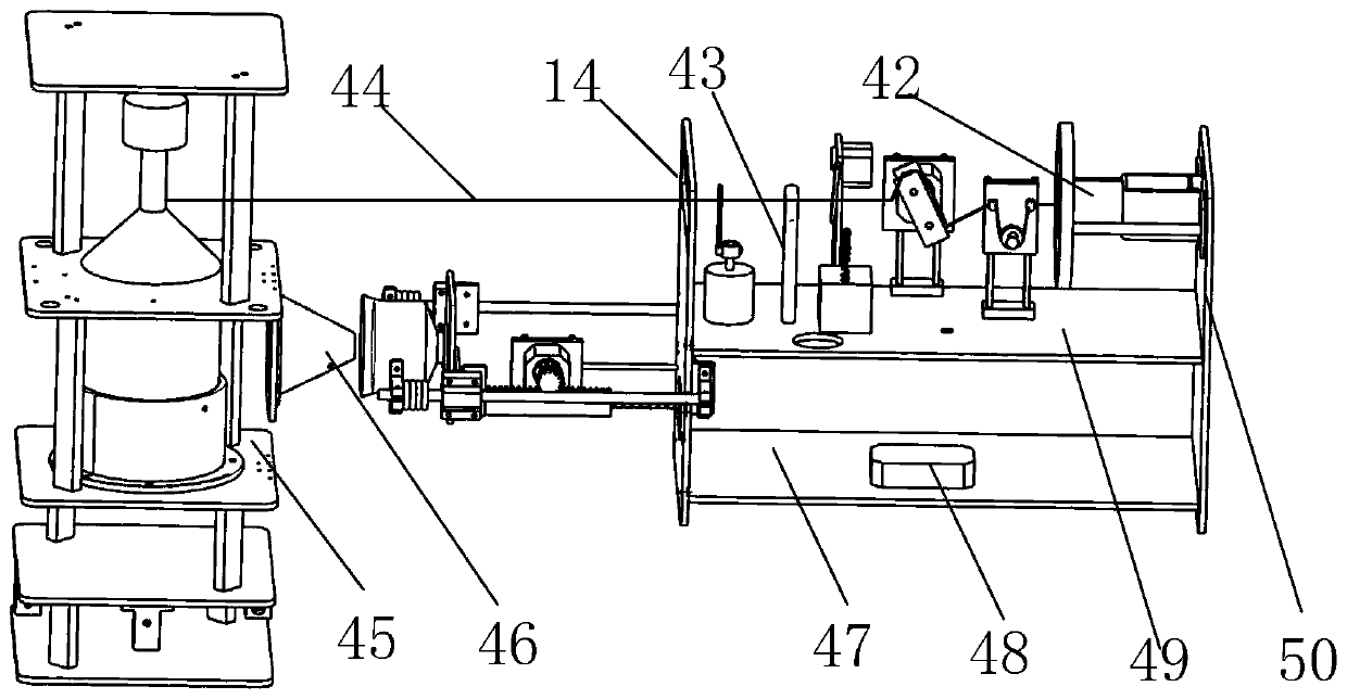 Controllable self-protection small tethered ejection releasing mechanism