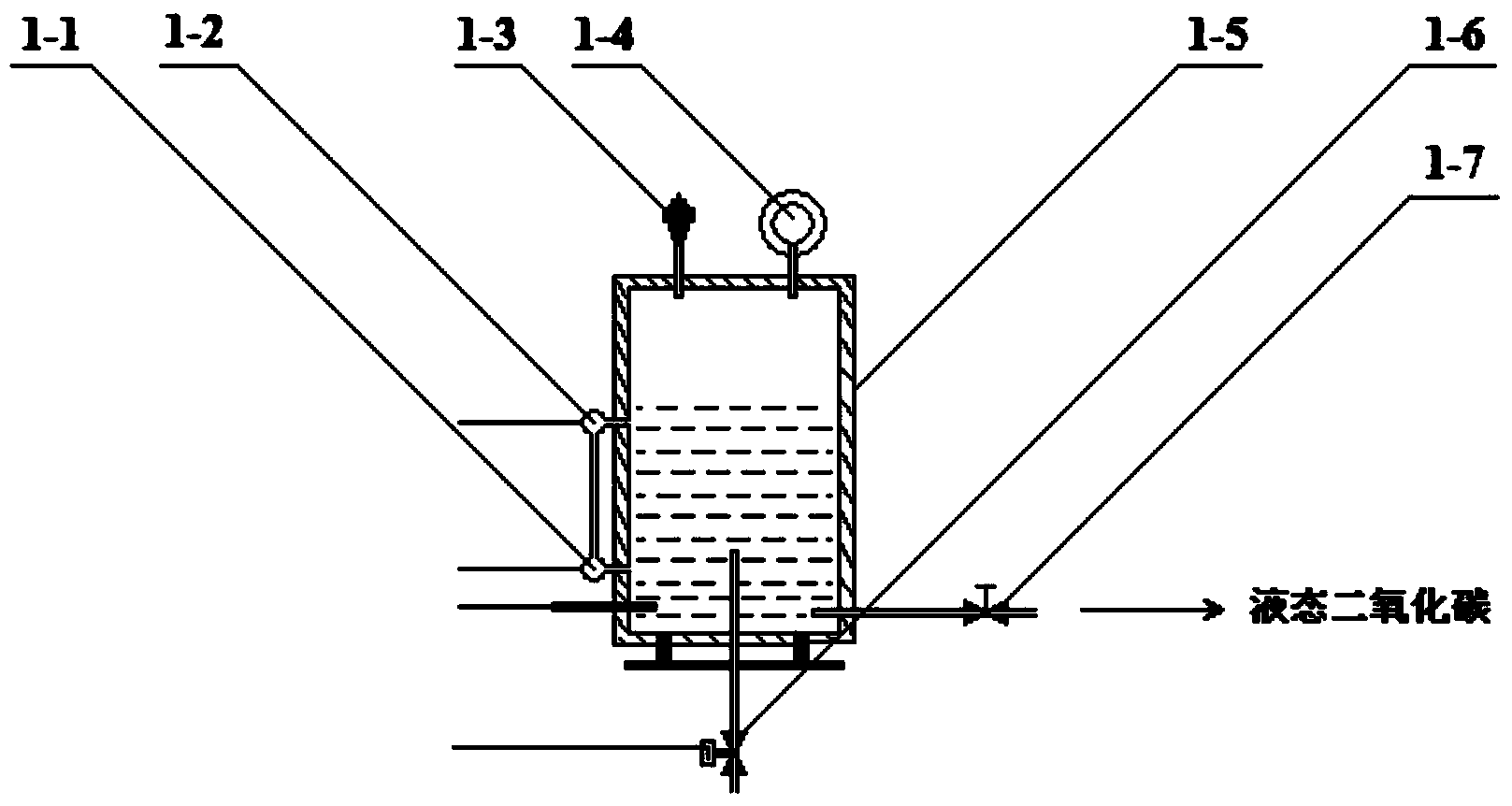 Continuously supplying device of liquefied carbon dioxide fluid