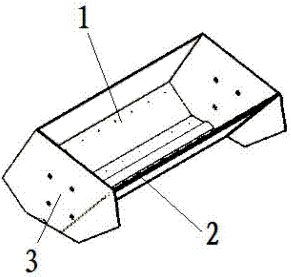 Composite material wear-resisting elevator hopper and manufacturing method thereof