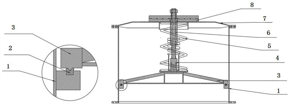 Explosion door structure