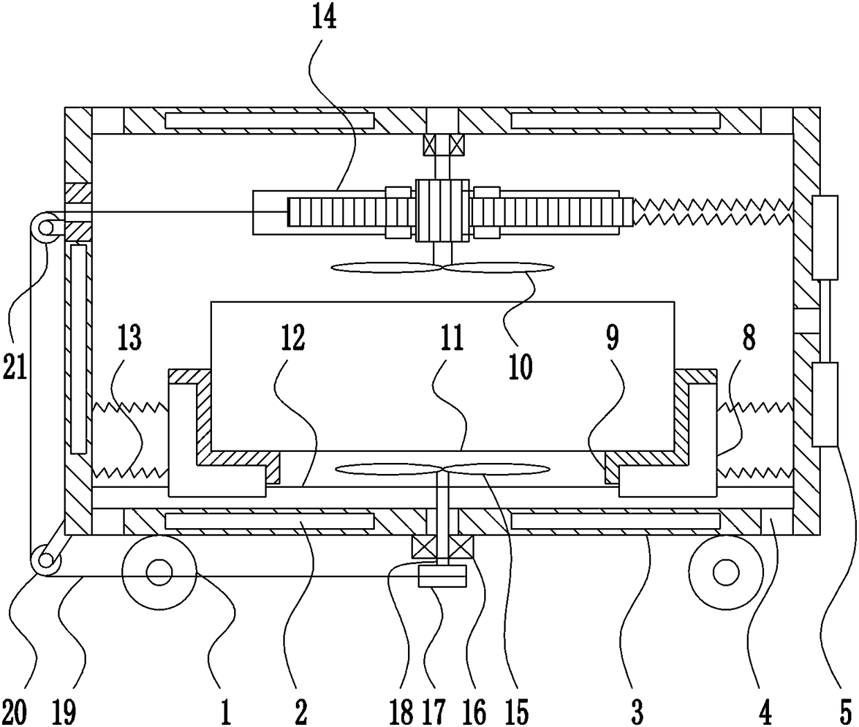 A heat dissipation device of an Internet of Things exchange