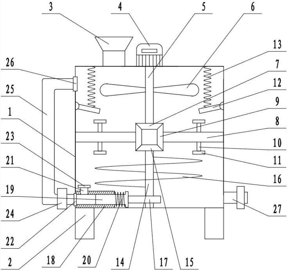 Self-circulating type coating stirring device for architectures