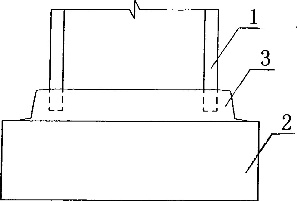 Highly-permanent connection mode for prefabricated pier body and cushion cap of cross-sea bridge