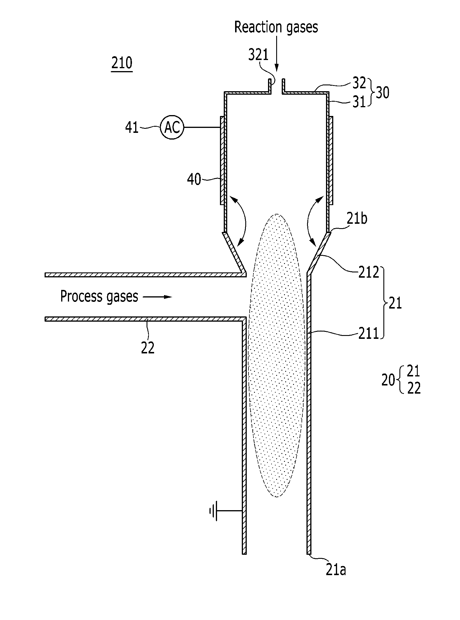 Plasma reactor for abating hazardous material